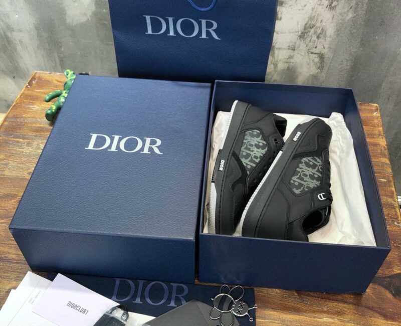 Giày Dior B27 Low Black họa tiết Dior Oblique Galaxy Like Auth