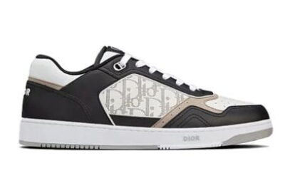 Giày Dior B27 Low Black White Beige họa tiết Dior Oblique Galaxy Like Auth