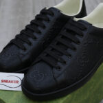 Giày Gucci Ace GG Embossed Sneaker Black Like Auth