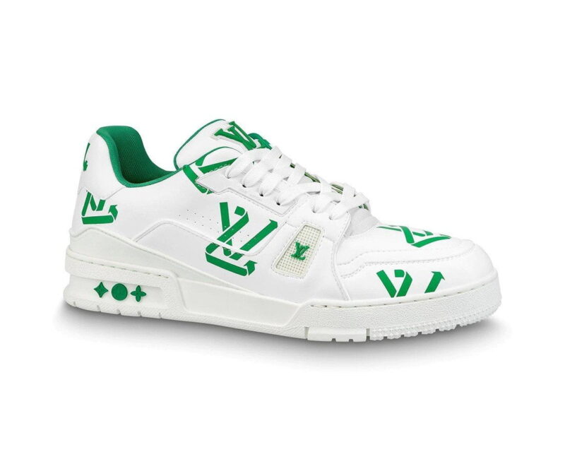 Giày Louis Vuitton Trainer Logo LV Cycling Green Xanh Like Auth
