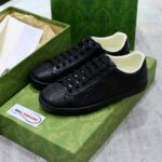 Giày Gucci Ace GG Embossed Sneaker Black Like Auth