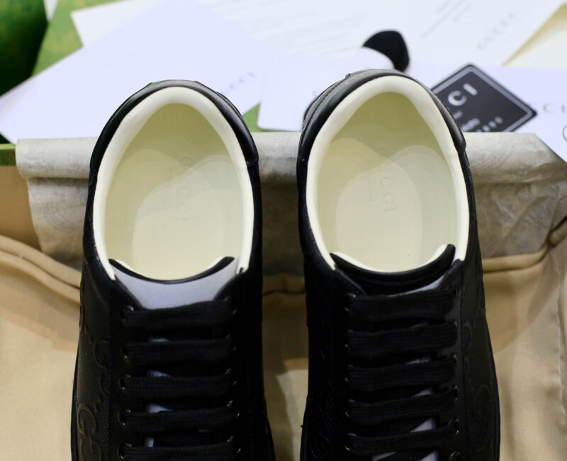 Giày Gucci Ace GG Embossed Sneaker Black Like Auth