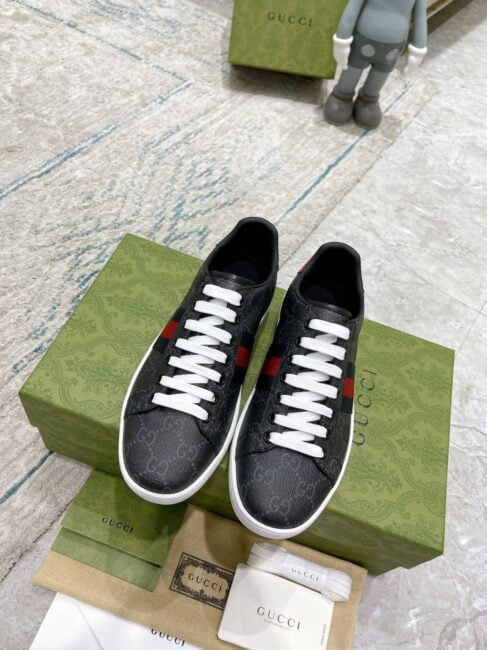Giày Gucci Ace GG Supreme Black Like Auth