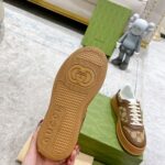 Giày Gucci GG Sneaker Brown leather họa tiết Orignal GG canvas Like Auth