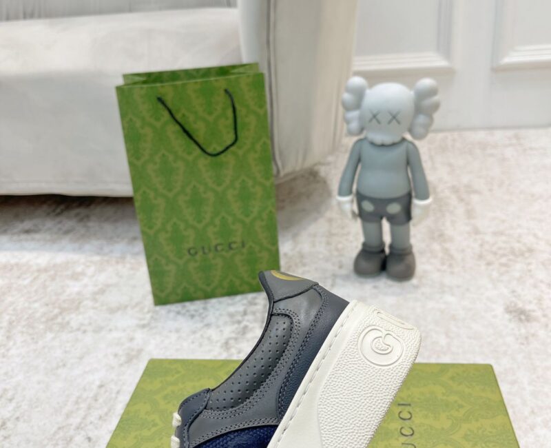 Giày Gucci GG Sneaker Grey Leather họa tiết GG Canvas Like Auth