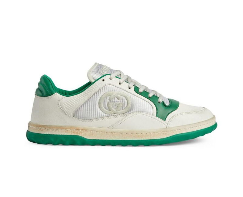 Giày Gucci MAC80 Sneaker Off White and Green Trắng Xanh