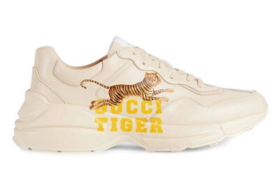 Giày Gucci Rhyton Tiger Ivory Hổ trắng ngà