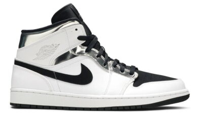 Giày Nike Air Jordan 1 Mid 'White Silver' Like Auth