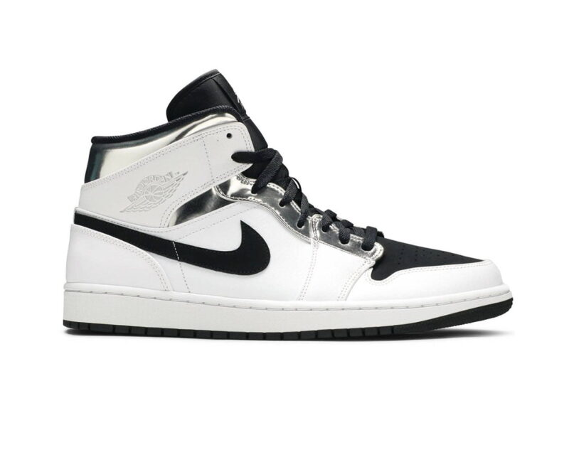 Giày Nike Air Jordan 1 Mid 'White Silver' Like Auth