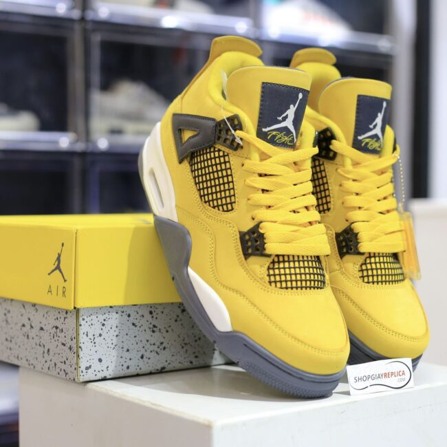 Giày Nike Air Jordan 4 màu vàng ‘Lightning’ 2021 Like Auth