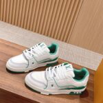 Giày Louis Vuitton Lv Trainer #54 Signature Green White Best Quality