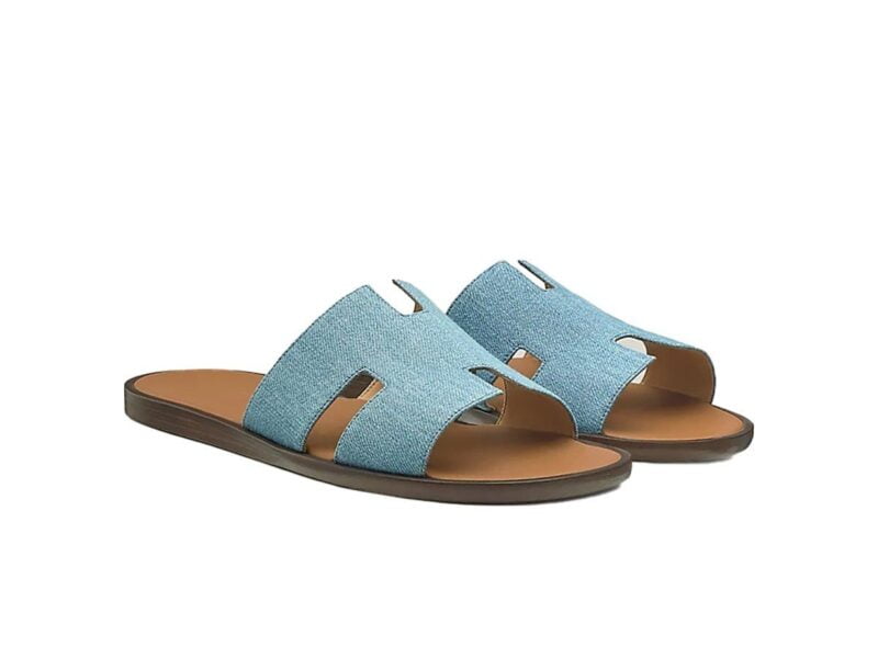 Dép Hermes Izmir Sea Green Da Denim Like Auth