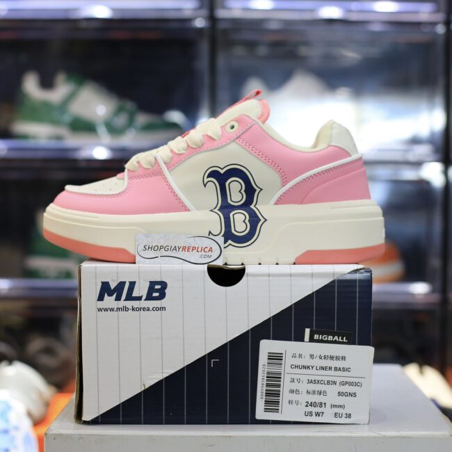 Giày MLB Chunky Liner Candy Pop Pink Boston Red Sox Like Auth