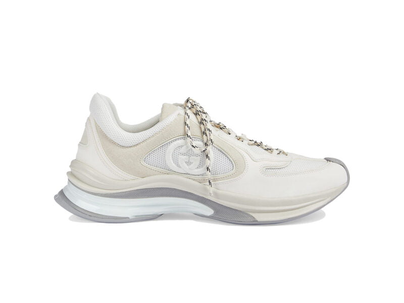 Giày Gucci Run Sneaker White Suede Like Auth