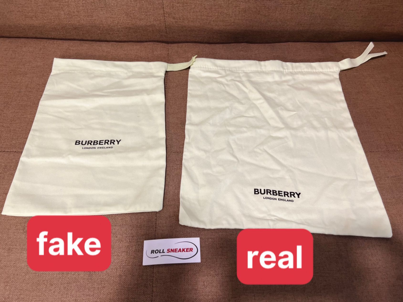 Kích thước túi (bag) Burberry là một cách đơn giản để nhận biết