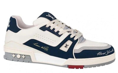 Giày Louis Vuitton LV Trainer Navy New York 2023 Trơn Best Quality