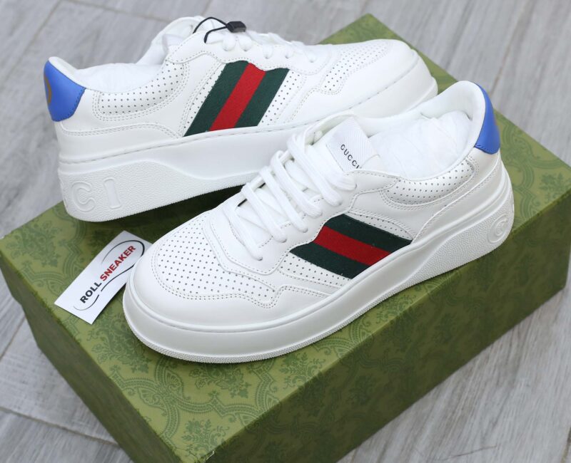 Giày Gucci GG Sneaker With Web ‘White’ Like Auth