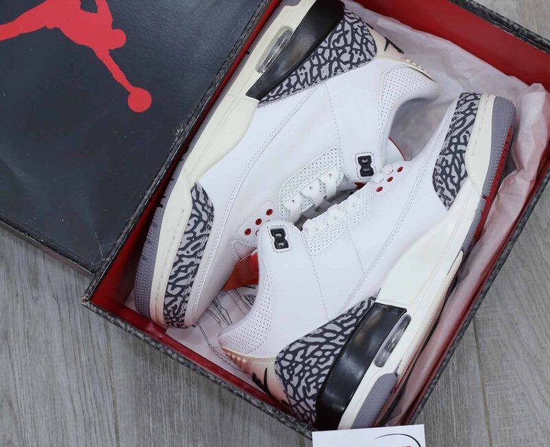 Giày Nike Air Jordan 3 Retro White Cement Reimagined Like Auth