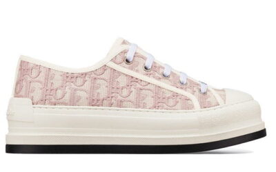 Giày WALK'N'DIOR PLATFORM SNEAKER Nude Dior Oblique Embroidered Cotton