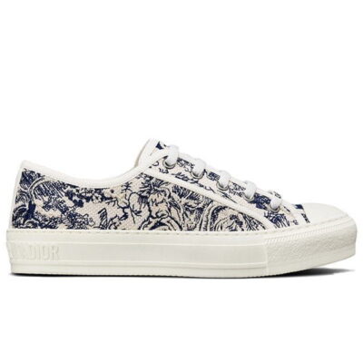 Giày WALK'N'DIOR SNEAKER Blue Toile de Jouy Embroidered Cotton