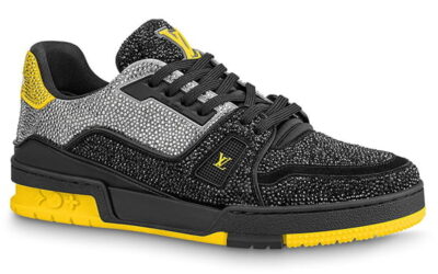 Giày Louis Vuitton Lv Trainer #54 Signature Yellow Black Crystal