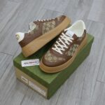 Giày Gucci GG Sneaker Brown leather họa tiết Orignal GG canvas Best Quality