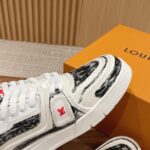 Giày Louis Vuitton Lv Trainer #54 Black Printed Calf Leather