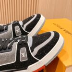 Giày Louis Vuitton Lv Trainer #54 Signature Black Grey Crystal
