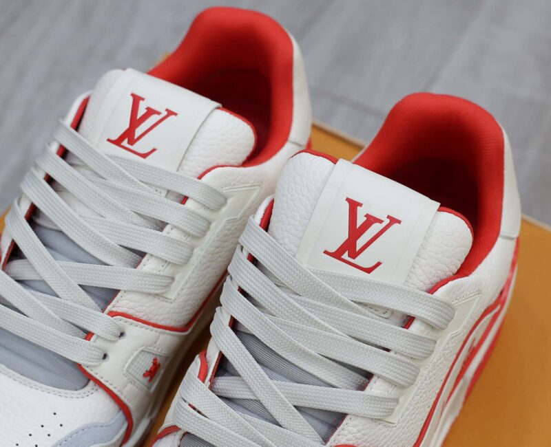 Giày Louis Vuitton Lv Trainer #54 Signature Marine Red Best Quality
