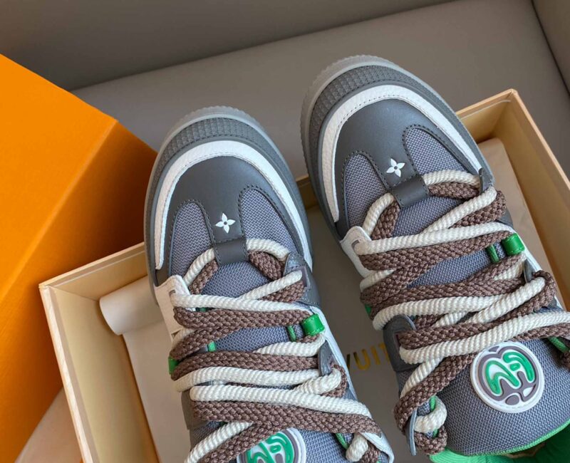 Louis Vuitton LV Skate Sneaker Grey Green Best Quality