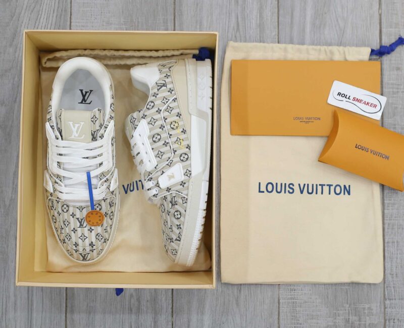Louis Vuitton Lv Trainer #54 Monogram Sọc Beige Best Quality