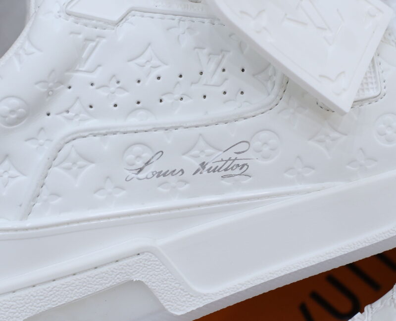 Louis Vuitton Lv Trainer #54 Signature Full White Monogram Dập Chìm