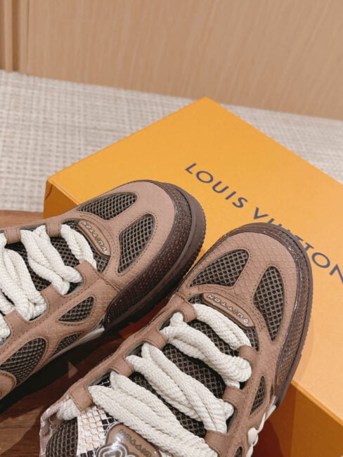 Louis Vuitton Skate Sneaker Brown Snakeskin Best Quality