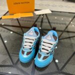 Louis Vuitton Skate Trainer Blue Brown Best Quality