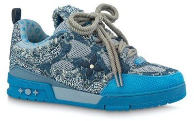 Louis Vuitton Skate Trainer Blue Swarovski Monogram