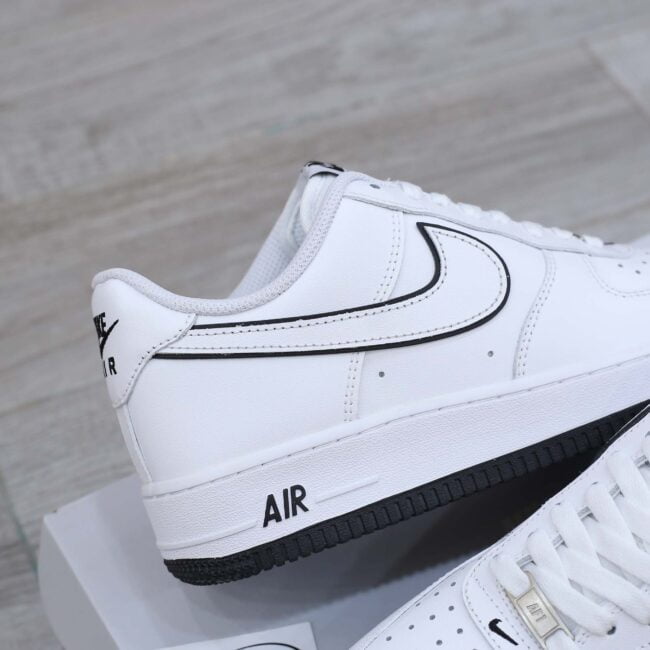 Nike Air Force 1 ’07 Low ‘White Black Outline Swoosh’
