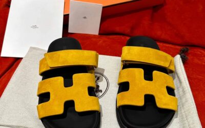 Dép Hermes Chypre Sandal Yellow Suede