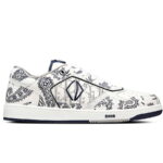 Giày Dior B27 Low White Navy Blue CD Paisley White Dior Oblique Like Auth