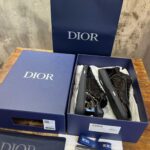 Giày Dior B27 Black Patent Calfskin Dior Oblique Gravity Leather Like Auth