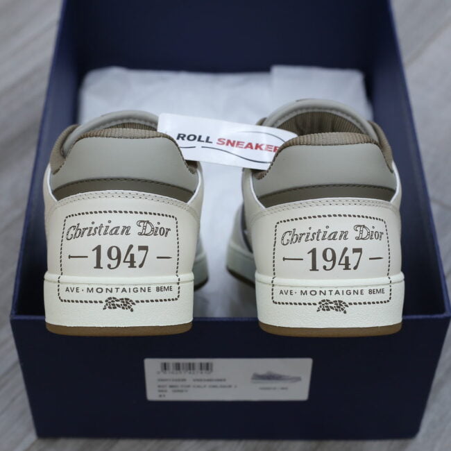 Giày Dior B27 Low ‘Cream Greige with Christian Dior 1947 Signature’ Like Auth