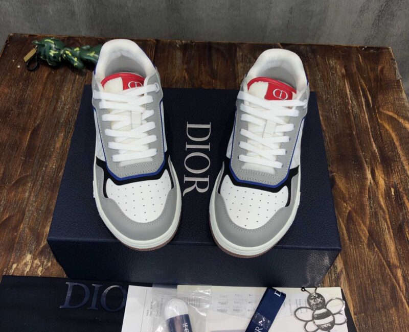 Giày Dior B27 Low ‘Oblique Galaxy Grey Blue Red’ Like Auth