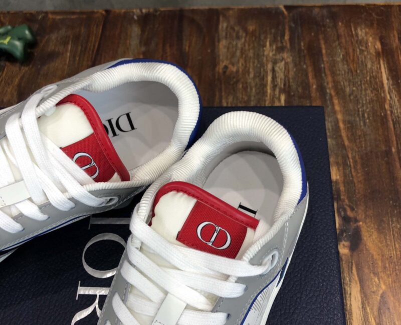 Giày Dior B27 Low ‘Oblique Galaxy Grey Blue Red’ Like Auth