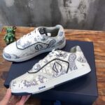 Giày Dior B27 Low White Navy Blue CD Paisley White Dior Oblique Like Auth