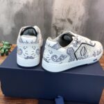 Giày Dior B27 Low White Navy Blue CD Paisley White Dior Oblique Like Auth