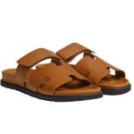 Dép Hermes Chypre Sandal Natural Smooth Calfskin Leather Best Quality