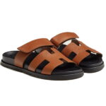 Dép Hermes Chypre Sandal Naturel Black Epsom Leather Best Quality