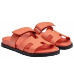 Dép Hermes Chypre Sandal Rose Sorbet Epsom Leather Best Quality