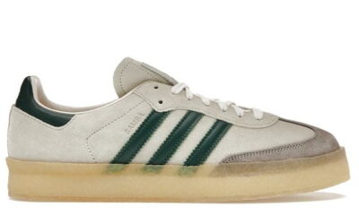 Giày Adidas Clarks 8th Street Samba by Ronnie Fieg Chalk White Green Like Auth