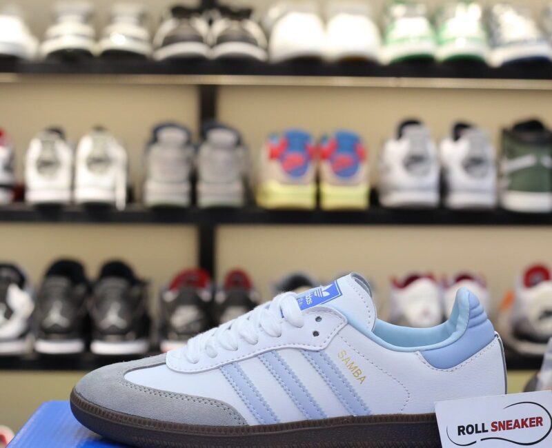 Giày Adidas Samba OG ‘White Halo Blue Gum’