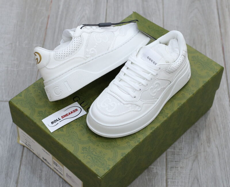 Giày Gucci GG Embossed ‘Full White’ Like Auth